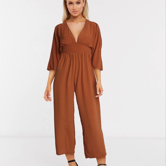 ASOS design kimonos sleeve culottes jumpsuit - Picture 1 of 3